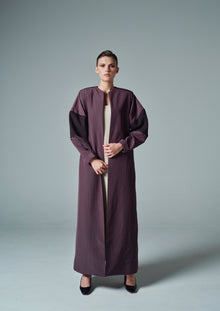  Aubergine Oversized-Sleeve Abaya