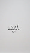 Khaki Waist Coat Set