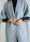 Frost Blue Short-Sleeve Trench