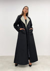 Black Two-tone Abaya