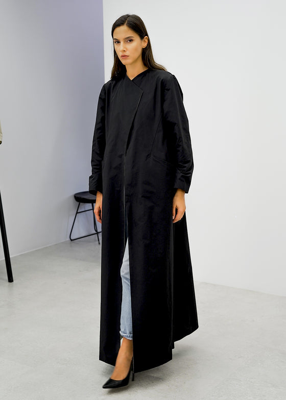 Black Two-tone Abaya