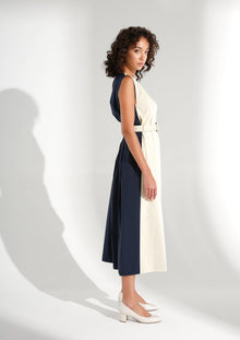  Reversible Cream/Navy Dress