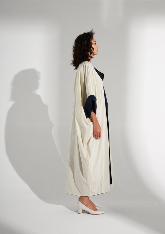 Reversible Navy/Cream Kimono