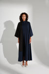 Asymmetrical Navy/Black Shirt Abaya