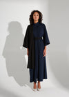 Asymmetrical Navy/Black Shirt Abaya