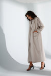 Greige Trench Coat Abaya