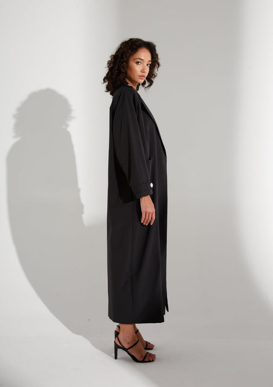 Black Trench Coat Abaya