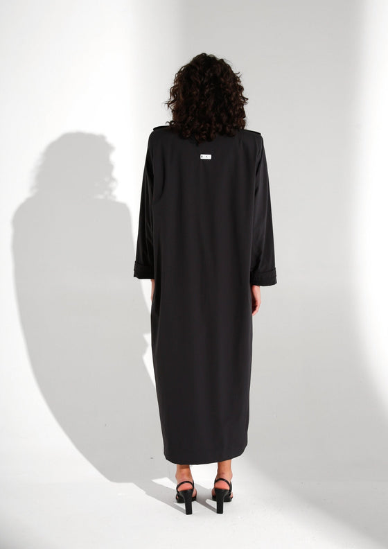 Black Trench Coat Abaya