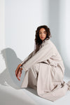 Greige Trench Coat Abaya