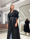 Black Detachable-Sleeve Abaya