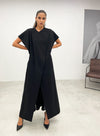 Black Detachable-Sleeve Abaya