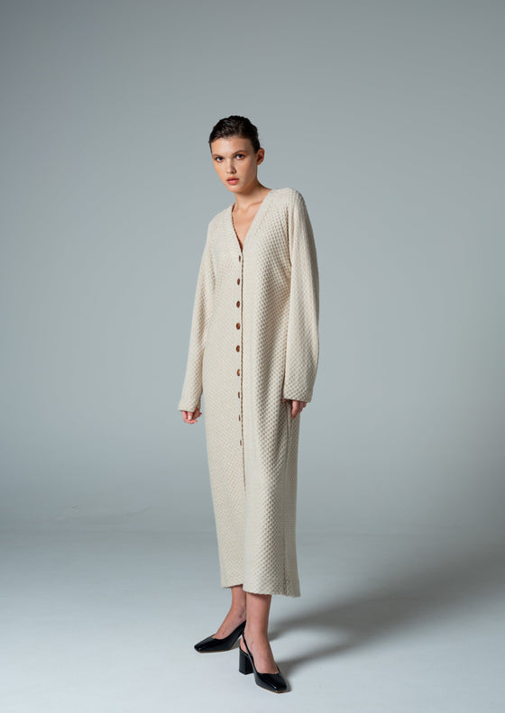 Creme Cardigan Dress