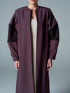Aubergine Oversized-Sleeve Abaya
