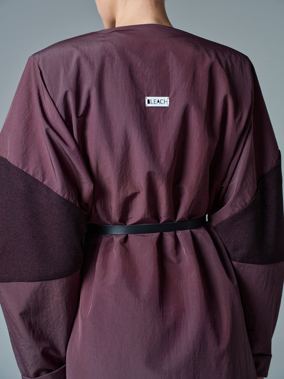 Aubergine Oversized-Sleeve Abaya