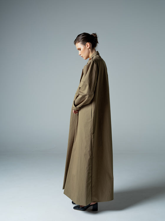 Pale Olive Boyfriend Coat