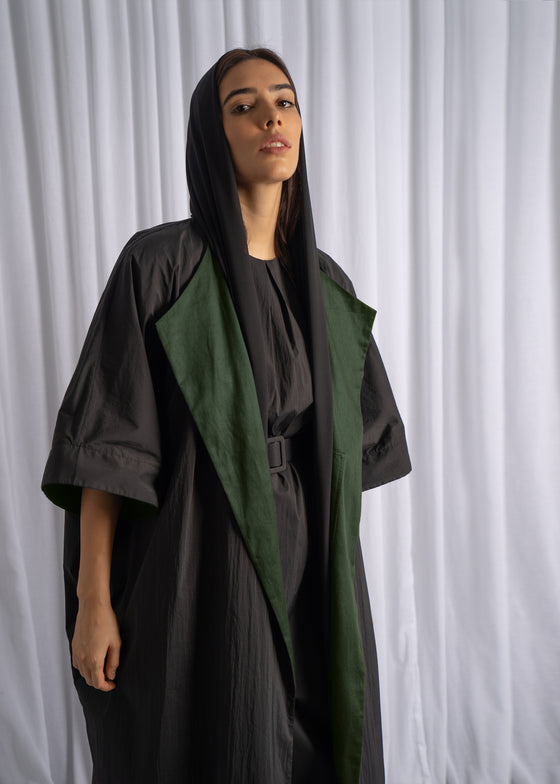 Reversible Green/Black Kimono