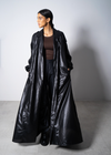 Liquid Black A-Line Abaya