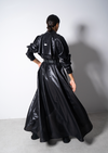 Liquid Black A-Line Abaya