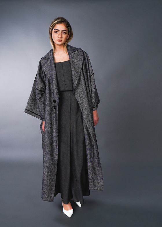 Dark Linen Trench