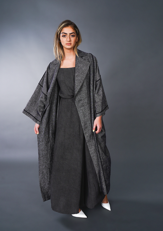 Dark Linen Trench