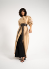 Golden Peach Oversized Sleeve Abaya