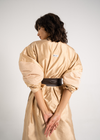 Golden Peach Oversized Sleeve Abaya