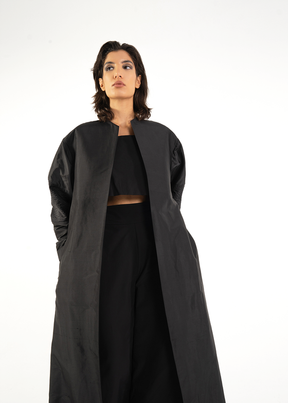 Black Oversized Sleeve Abaya