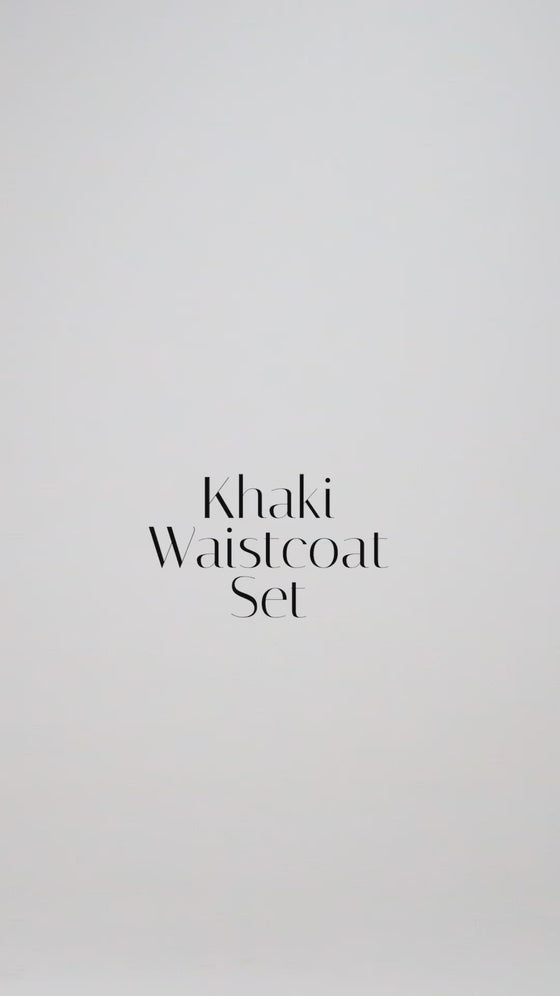 Khaki Waist Coat Set