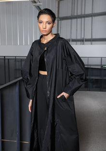  Black x Black Zipper Abaya