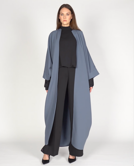 Stone Blue Winter Kimono