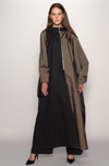 Black x Mocha Zipper Abaya